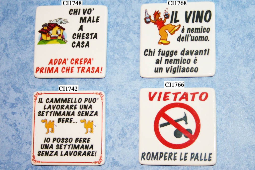 MAGNETE CERAMICA MOTTI "IL CAMMELLO ..." 