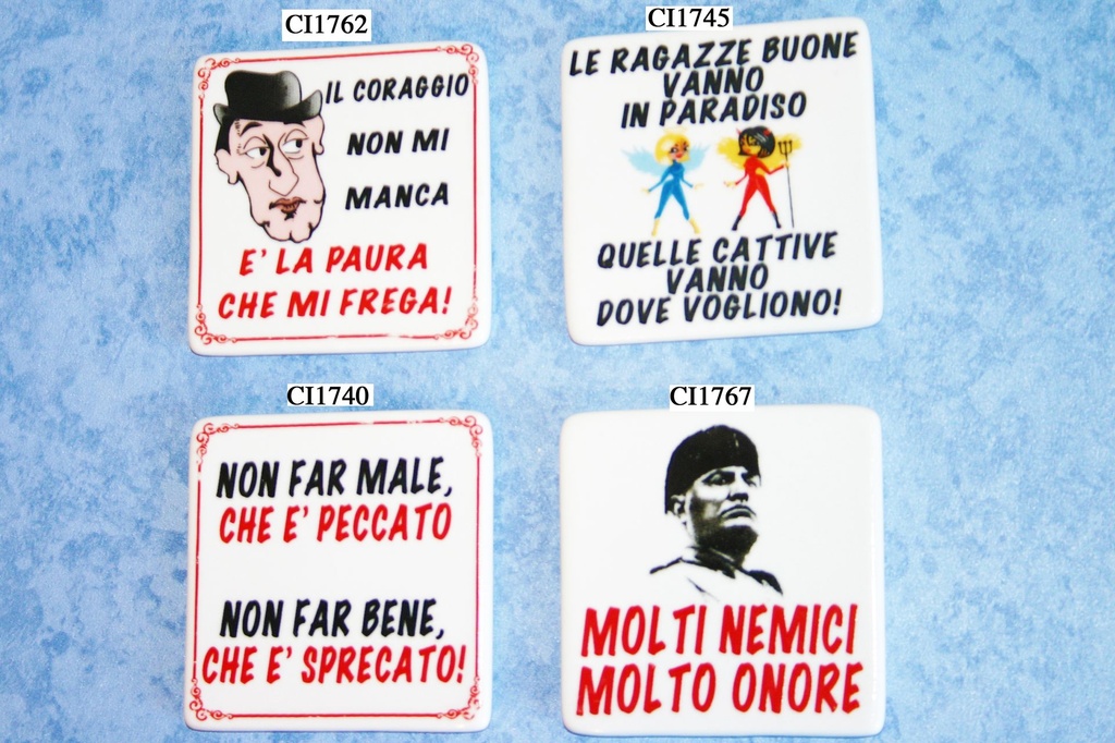 MAGNETE CERAMICA MOTTI "LE RAGAZZE BUONE..." 