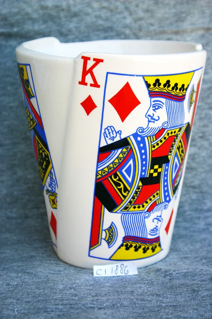 PORTAPENNE CERAMICA CARTE DA GIOCO 2 COL ASS 