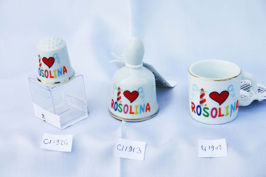 TAZZINA CER C/MAGNETE I LOVE ROSOLINA 