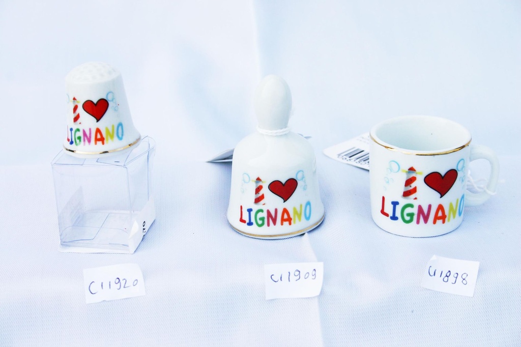 DITALE CER C/SCATOLA I LOVE LIGNANO 