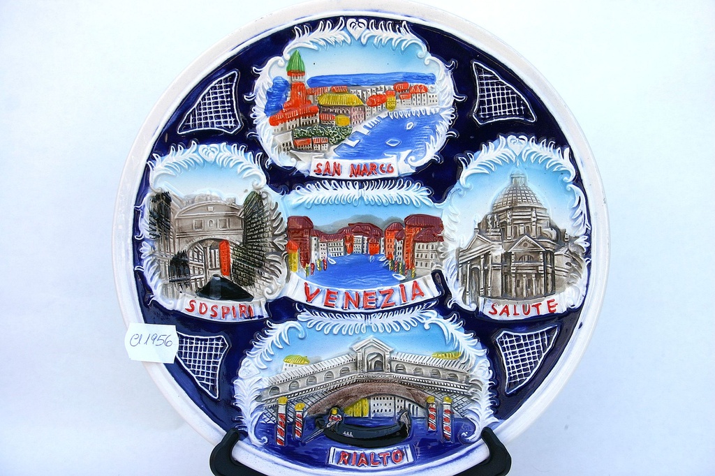 PIATTO CERAMICA VEDUTE VENEZIA CM 23 