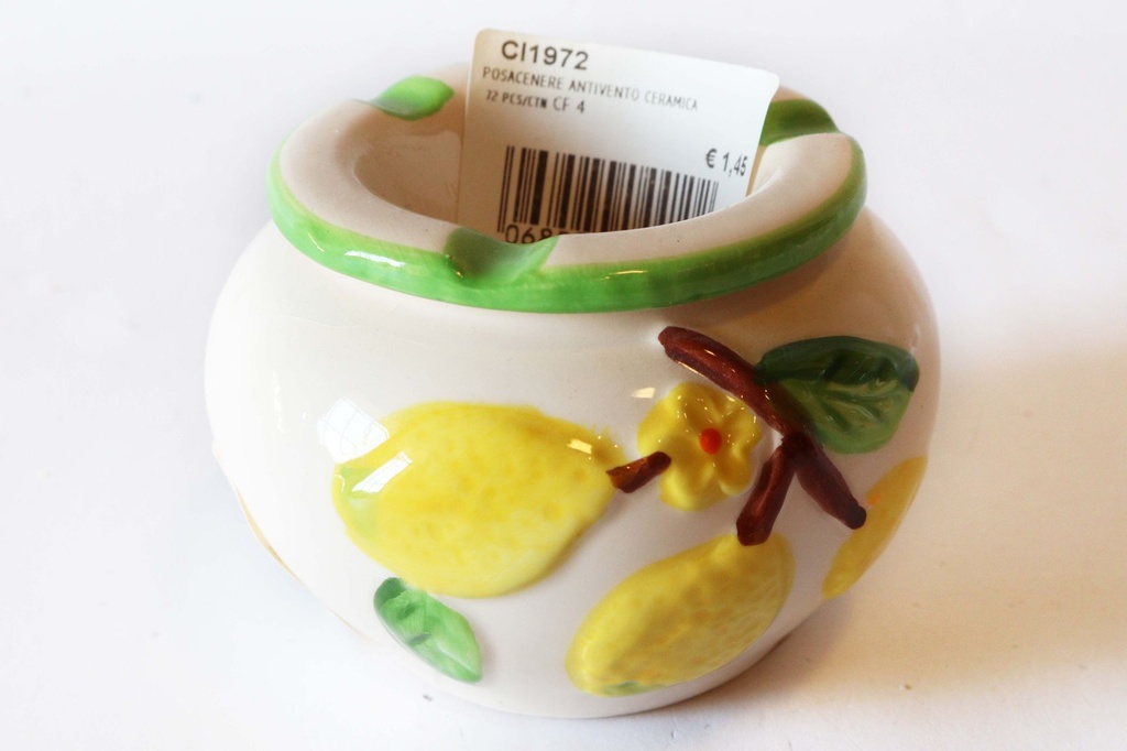 POSACENERE ANTIVENTO CERAMICA C/LIMONI 