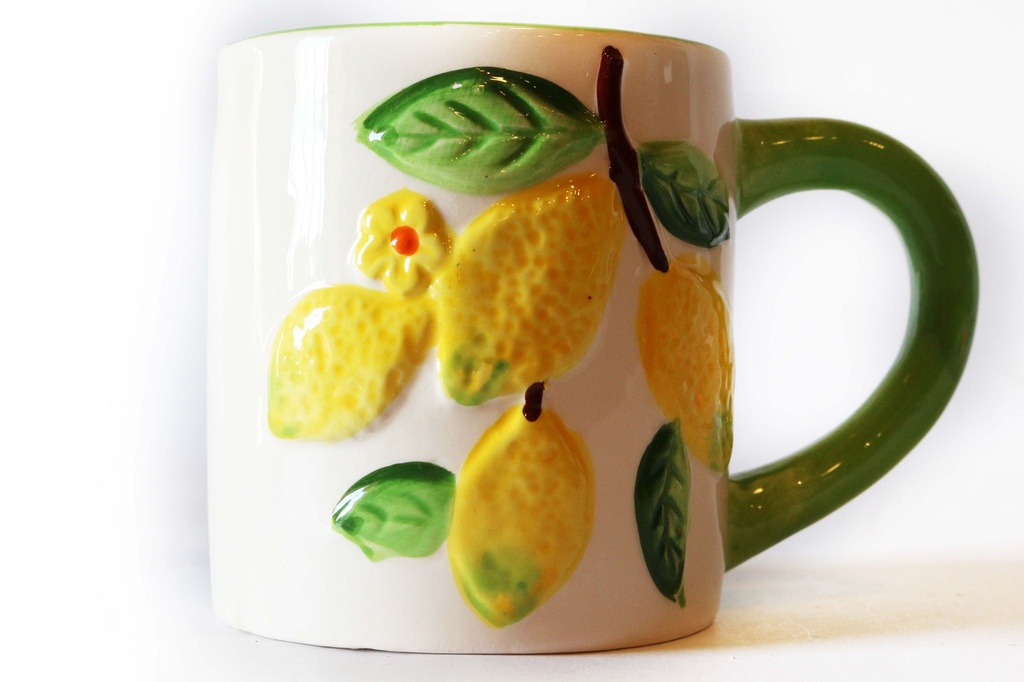 TAZZA CERAMICA CON LIMONI 