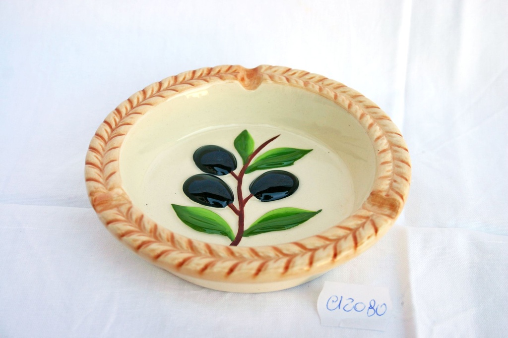POSACENERE CERAMICA OLIVE 