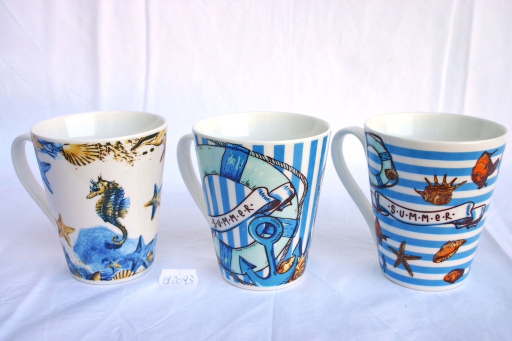 TAZZE CERAMICA DECORI MARINARI 3 MOD ASS 