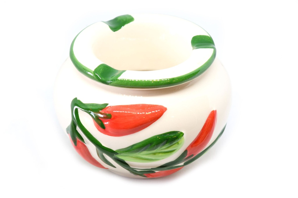 POSACENERE CERAMICA ANTIVENTO PEPERONCINI 