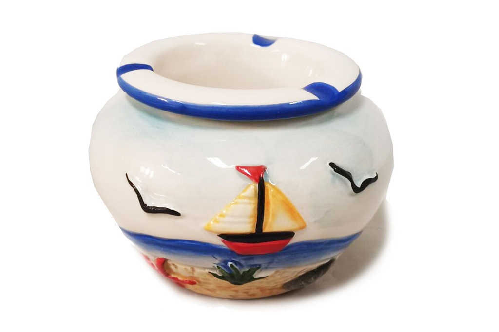 POSACENERE CERAMICA ANTIVENTO DEC. MARINO 