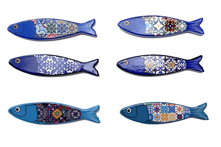 MAGNETE PESCE CON MAIOLICHE 6 ASS 