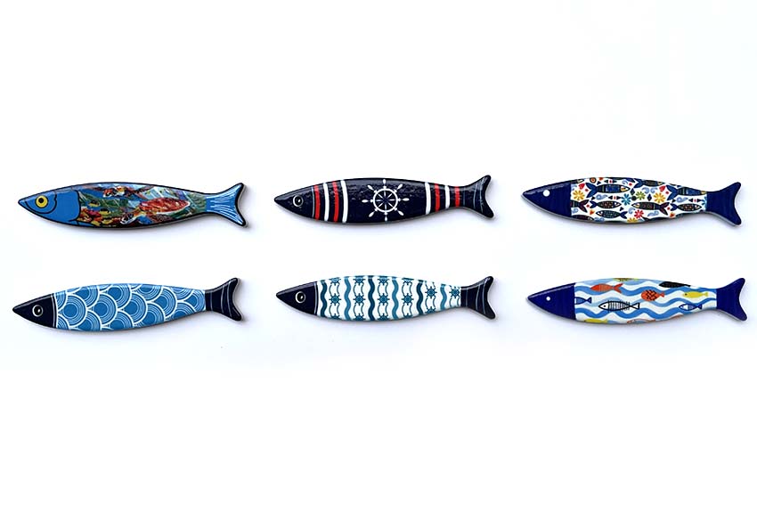 MAGNETE PESCE CON DISEGNI MARINI 6 ASS 