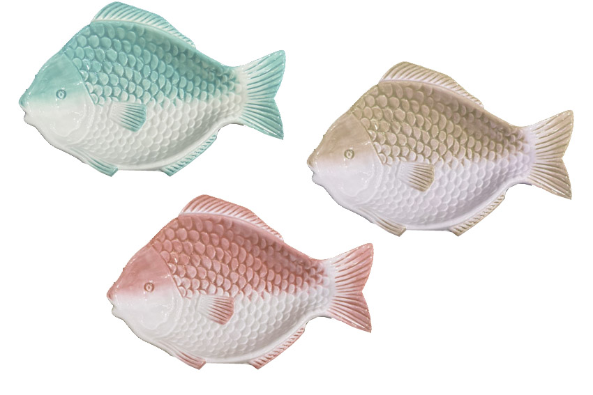 PESCE CERAMICA 25*16.5*3 CM 2 COL ASS