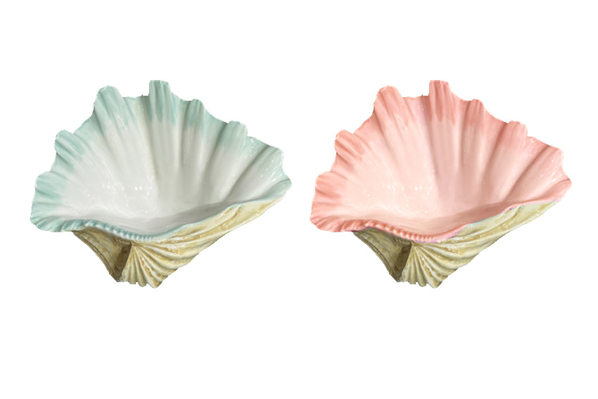 POSACENERE CONCHIGLIA CERAMICA 17.2*13.*6.8 CM 2 COL ASS