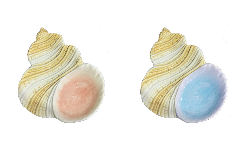 POSACENERE CONCHIGLIA CERAMICA 18*14.7*3.1 CM 2 COL ASS