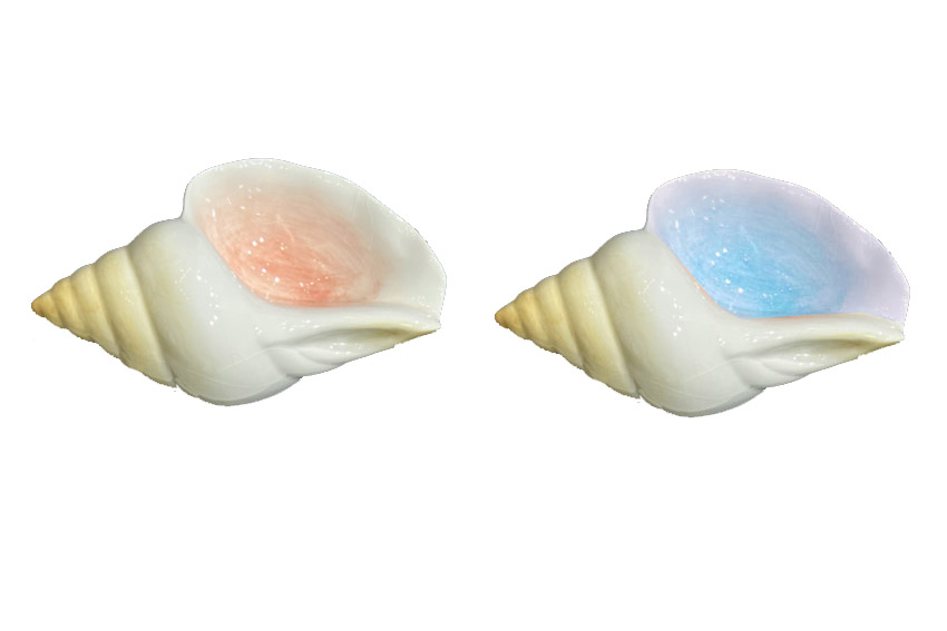 POSACENERE CONCHIGLIA CERAMICA 14.4*7.8*6.7 CM 2 COL ASS