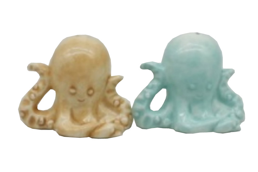 POLIPO CERAMICA 12.7*5.9*6.6 CM 2 COL ASS **PREZZO AL SET DI 2 PZ***