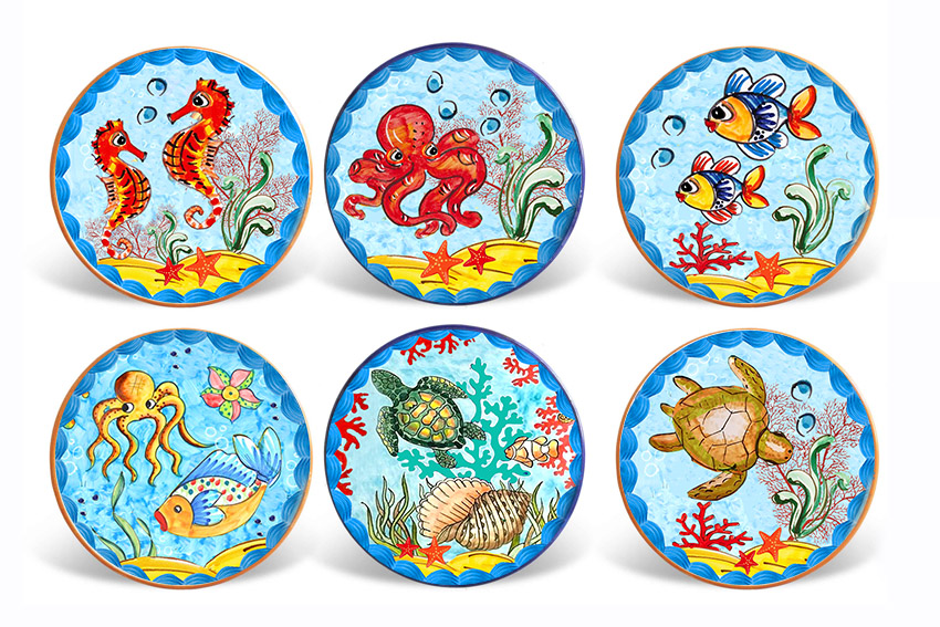 MAGNETE CERAMICA PIATTO DIAM 7 CM SOGG MAR 6 MOD 