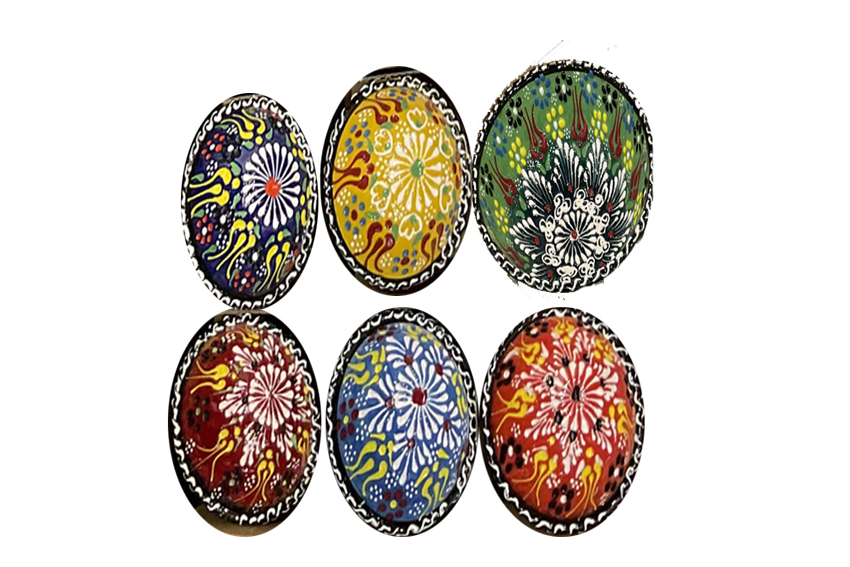 CIOTOLA OVALE CERAMICA 8 CM COL ASS 