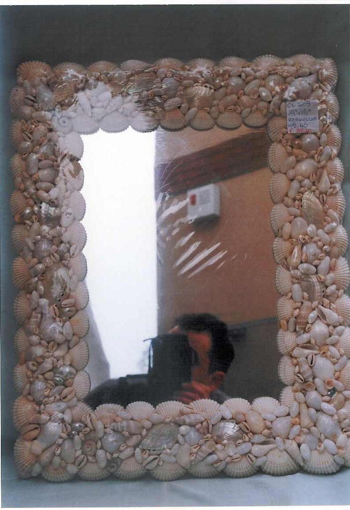SPECCHIERE c/CONCHIGLIE BIANCHE 24"x19" CM60*47.5 