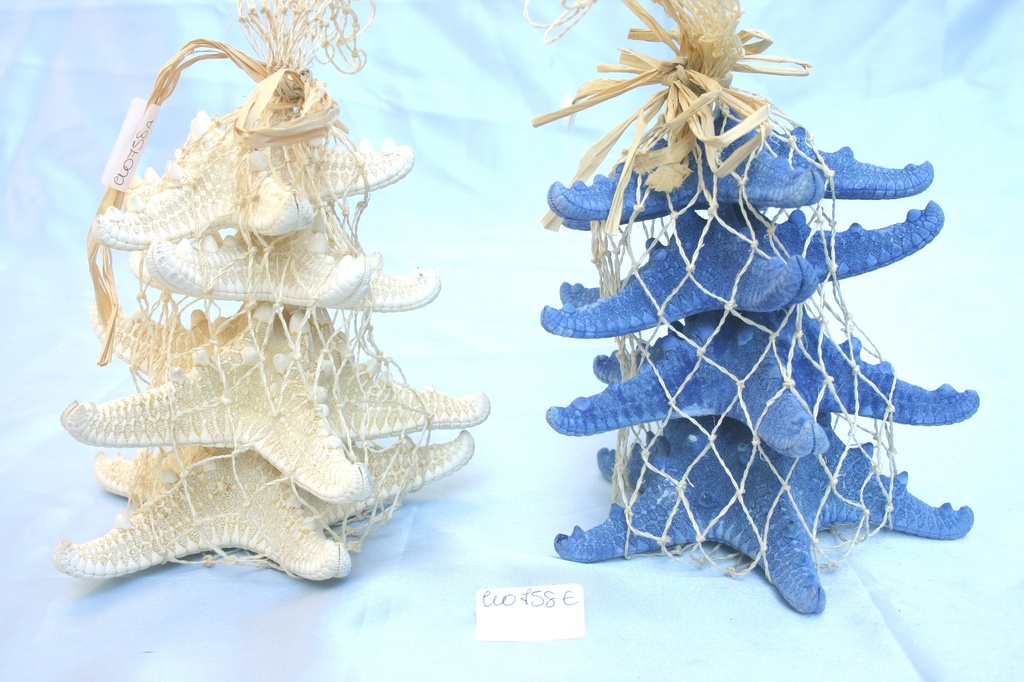 RETE c/STELLE MARINE 4"-6" BIANCHE H 25 cm 