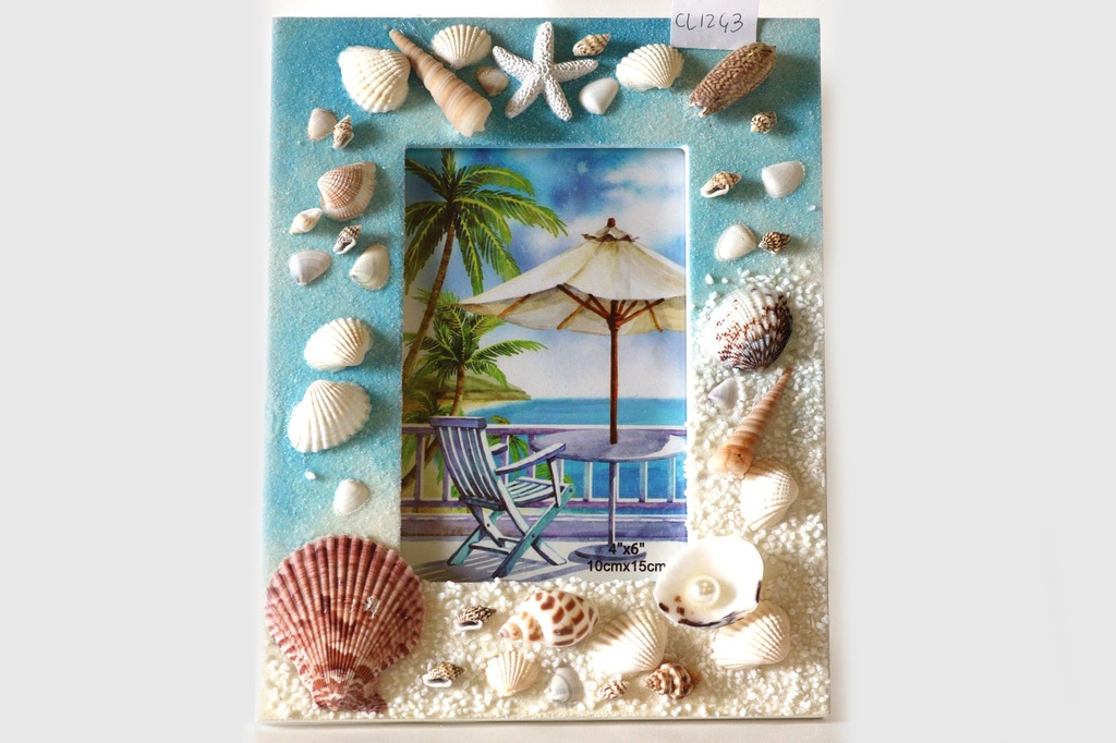 PORTAFOTO CONCHIGLIE C/BOTT 6" 