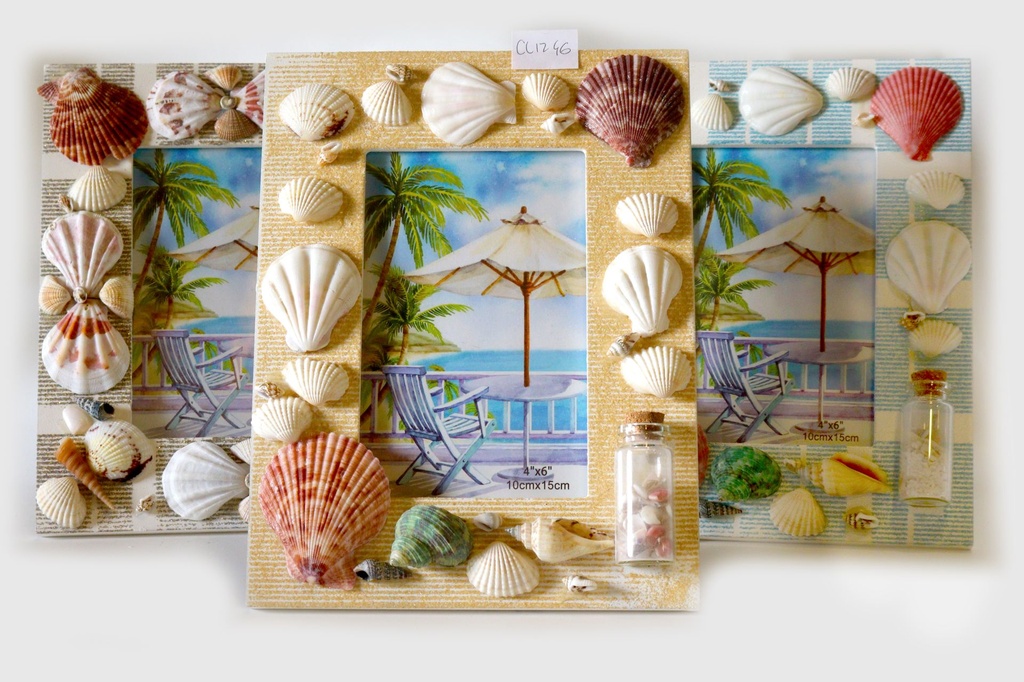 PORTAFOTO CONCHIGLIE C/BOTT 6" 