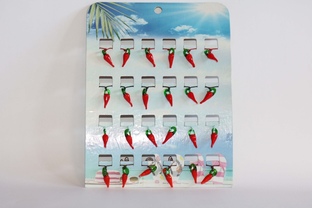 COLLANA   VETRO PEPERONCINI 