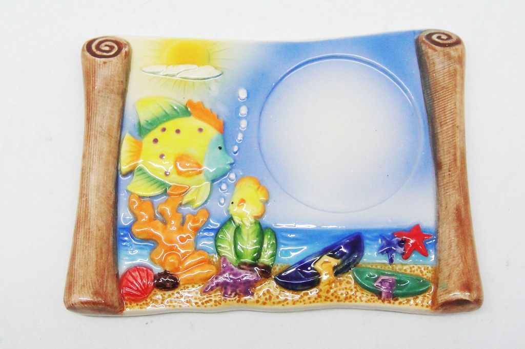 MAGNETE CERAMICA PERGAMENA C/STICKER DA PERS. 