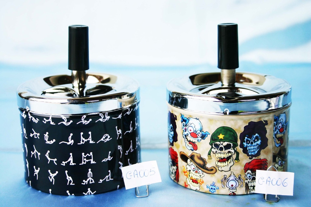 POSACENERE METALLO KAMASUTRA STIL. A PRESSIONE 