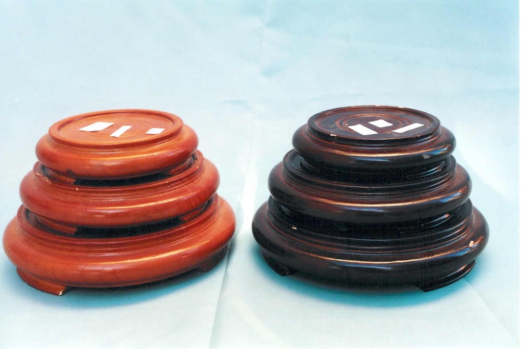 ESPOSITORE LEGNO CHIARO TONDO DIAM UTILE 3" 