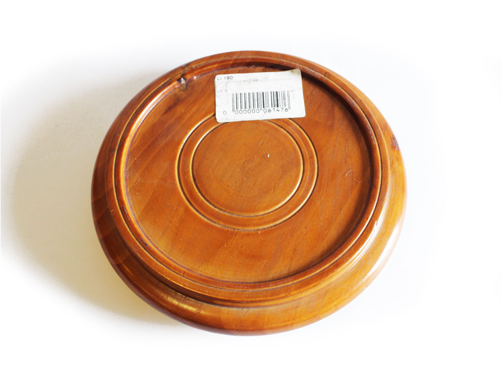 ESPOSITORE LEGNO CHIARO TONDO DIAM UTILE 5" 