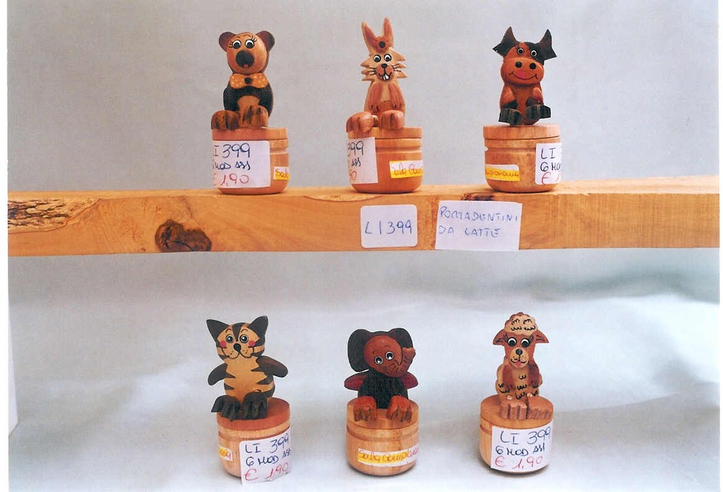 SCATOLETTA LEGNO MINI c/ANIMALI LEGNO 