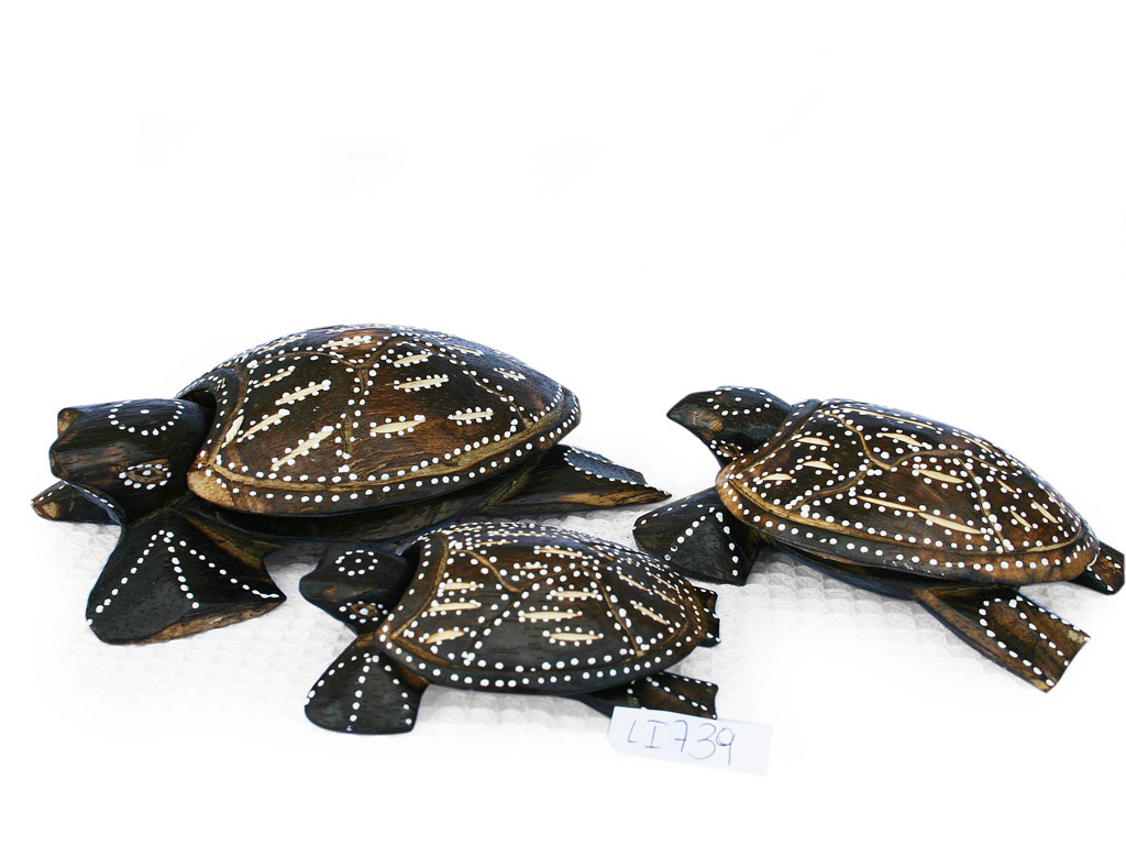 TRIS TARTARUGHE LEGNO 3 MIS.ASS. 