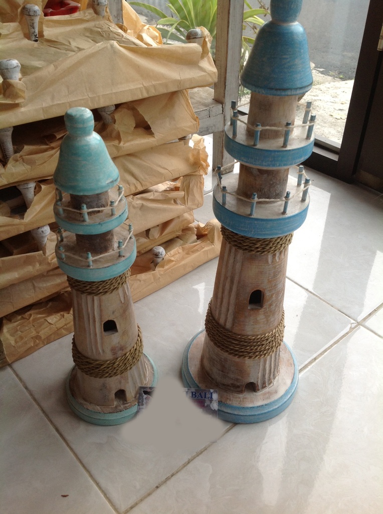 FARO LEGNO H CM 43 BIANCO-NATURALE 