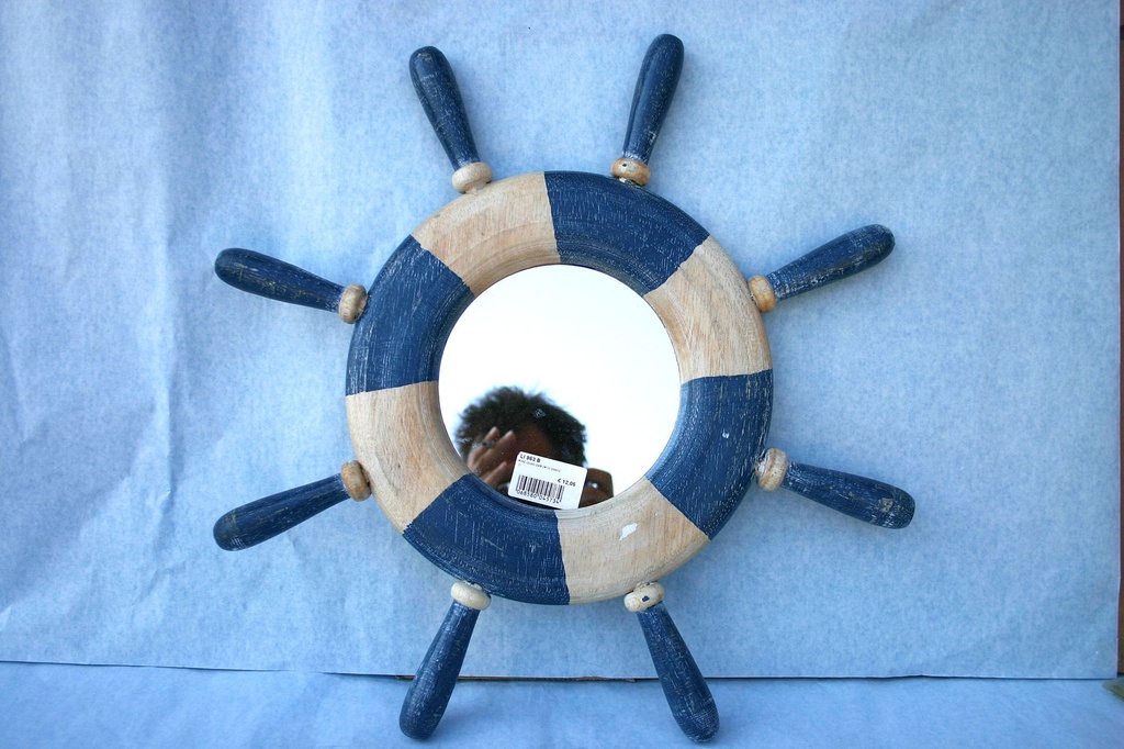 TIMONE LEGNO DIAM CM 50 BIANCO-NATURALE 