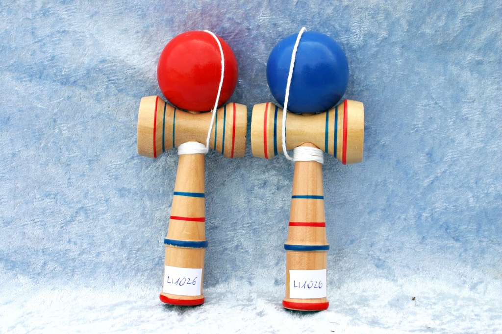 BASTONCINO LEGNO C/PALLINA CM 5 FILO 2 COL ASS 