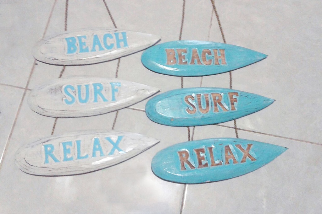 CORDA D'APP C/3 TAVOLE SURF+SCRITTE CM 30*40 6 MOD 