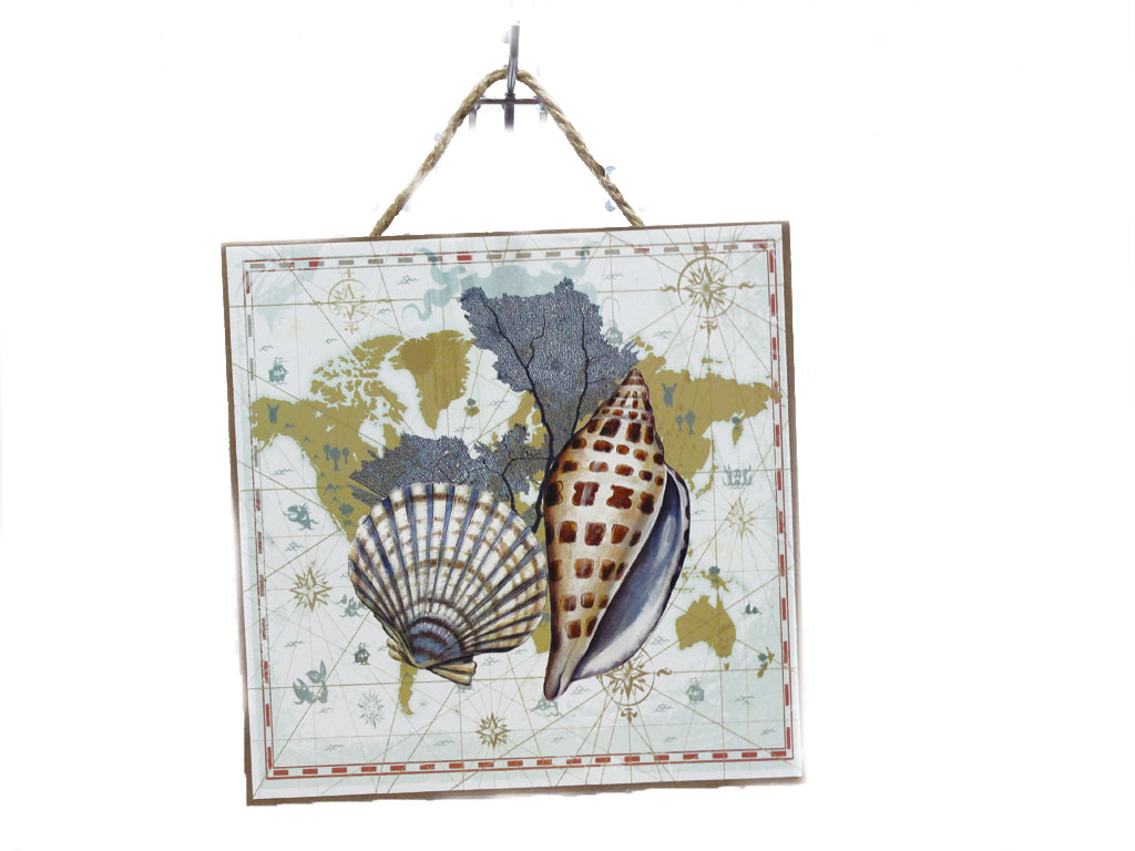 TAVOLETTE LEGNO D'APP 20*20 CM DEC/CONCHIGLIE 