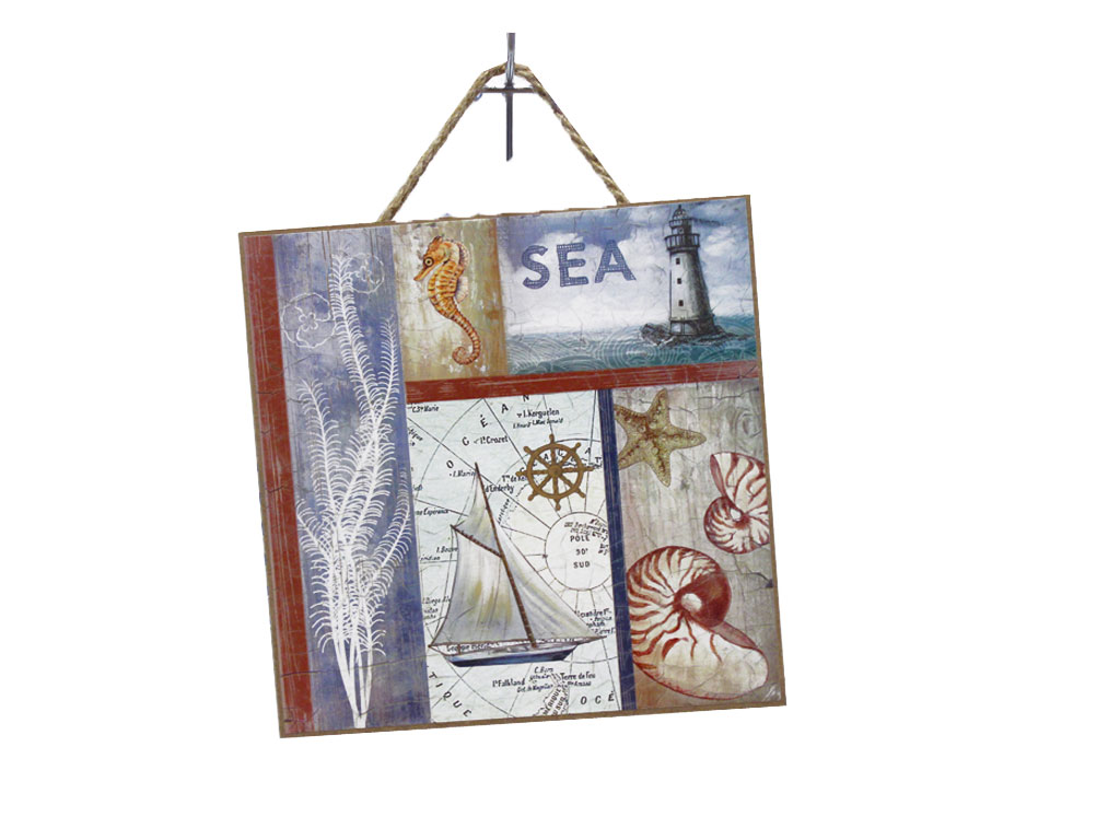 TAVOLETTE LEGNO D'APP 20*20 CM DEC/CONCHIGLIE ASS 