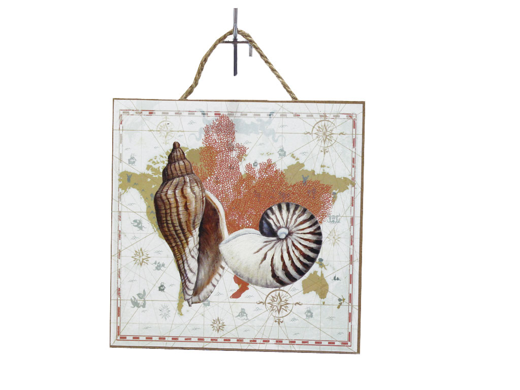 TAVOLETTE LEGNO D'APP 20*20 CM DEC/CONCHIGLIE 