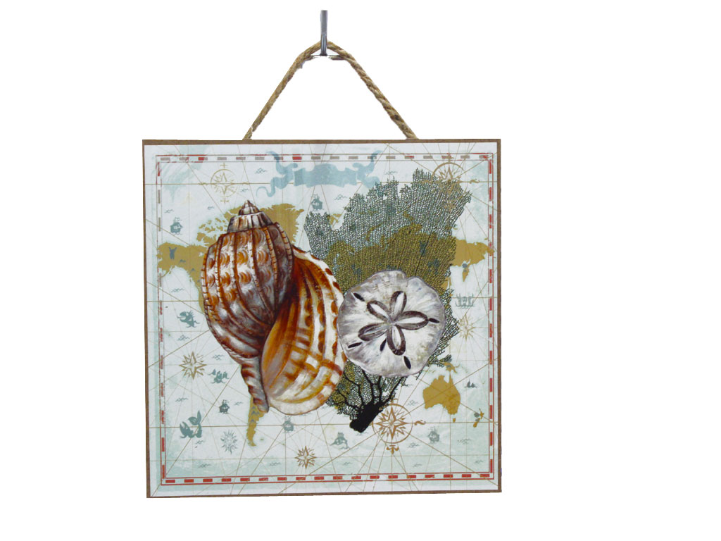 TAVOLETTE LEGNO D'APP 20*20 CM DEC/CONCHIGLIE 