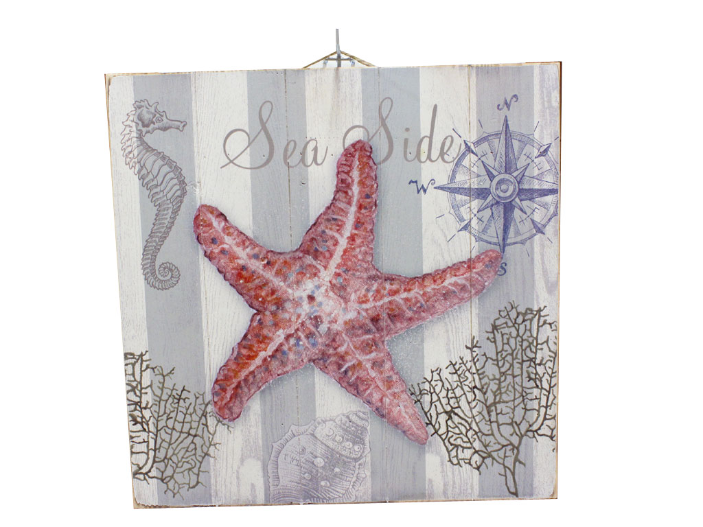 TAVOLETTE LEGNO C/STELLA 40*40*2.5 CM 