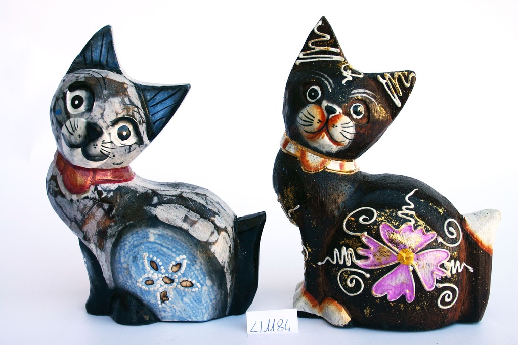 GATTO SEDUTO H CM 15 - 4 COL ASS 