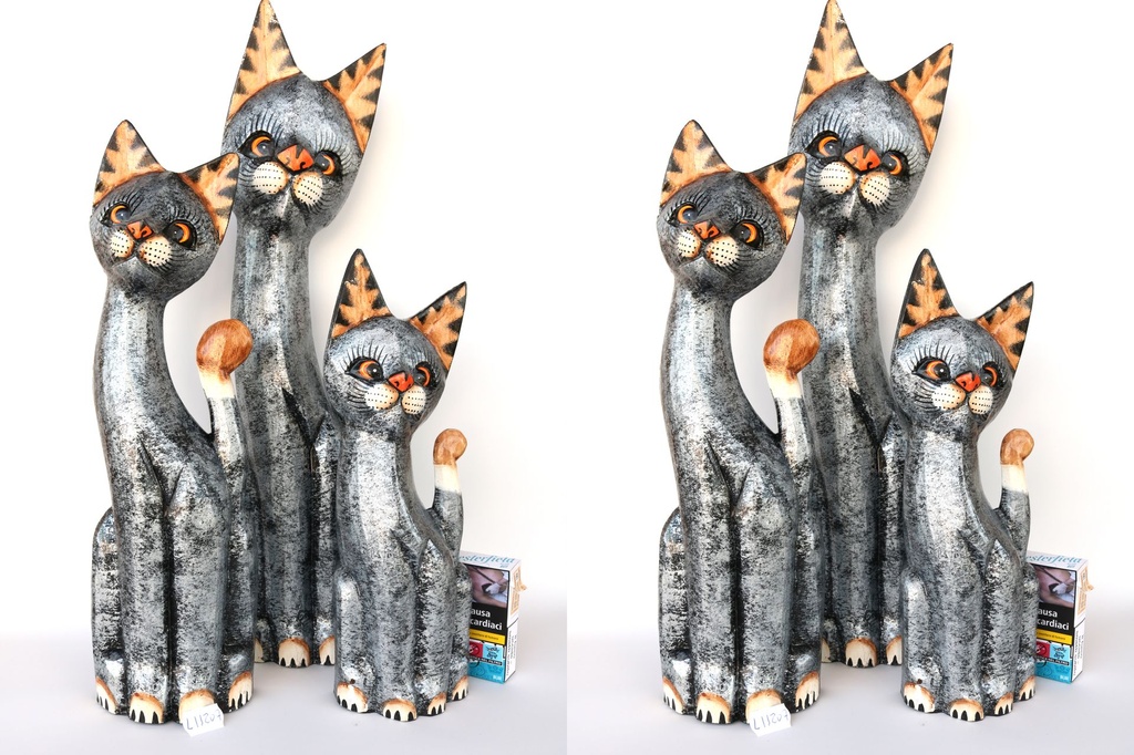 SET 3 GATTI DECORI BELLI CM 30-40-50 