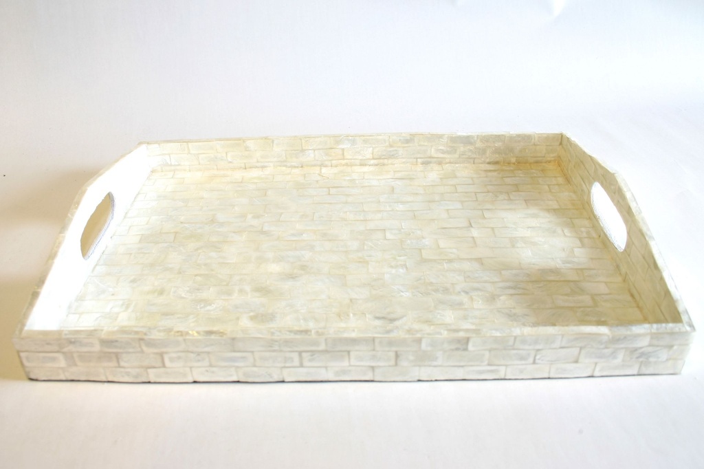 VASSOIO CONCH LAM RETT MOP - CM 35*24*6 