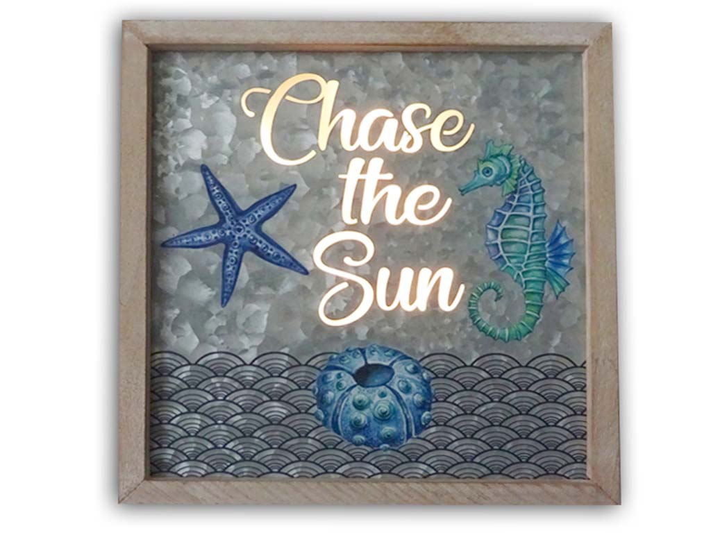 TAVOLETTA LEGNO C/LUC CHASE THE SUN 26.3*26.63*3.8