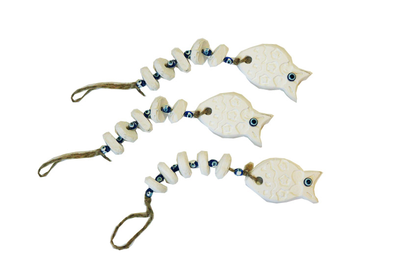 DEC D'APP IN GESSO C/PESCE 24*6 CM 