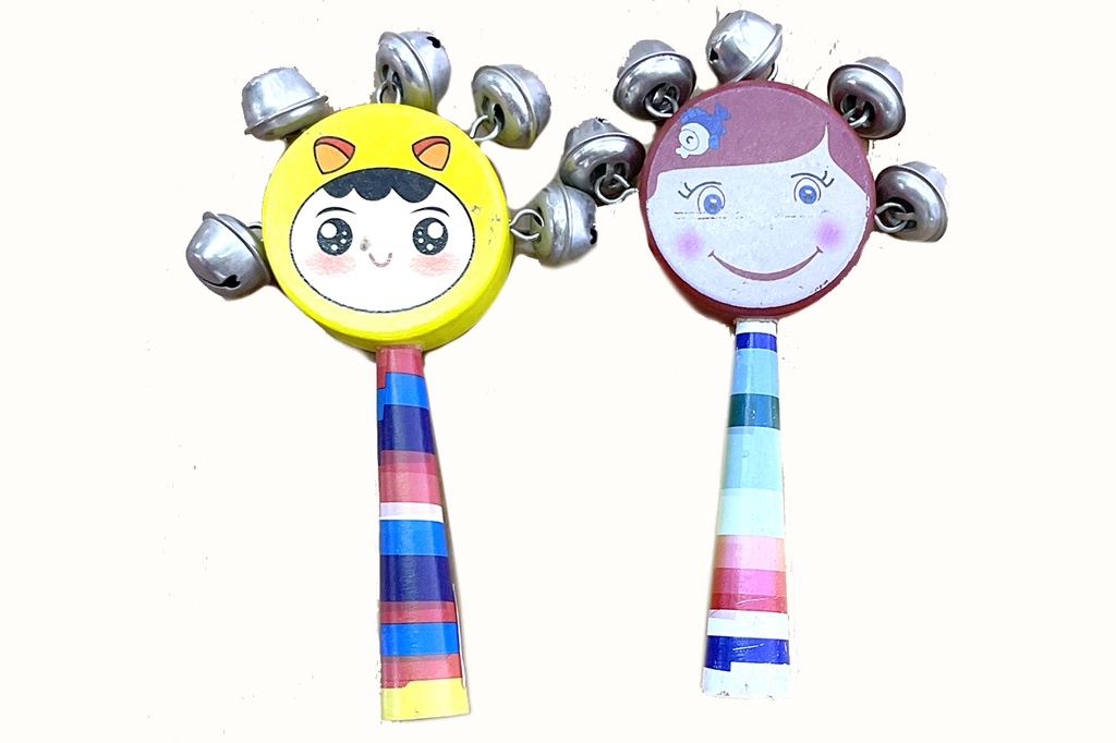 TAMBURELLO LEGNO COL ASS 14 CM 