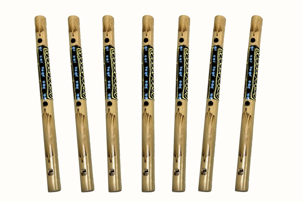 FLAUTO BAMBOO NATURALE+DECORO BATIK CM 30 