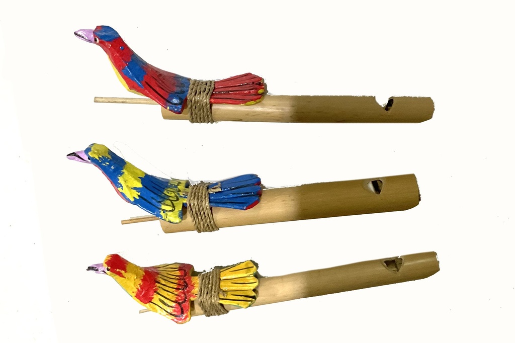 FLAUTO LEGNO SUONO VERSO UCCELLINO CM 10 