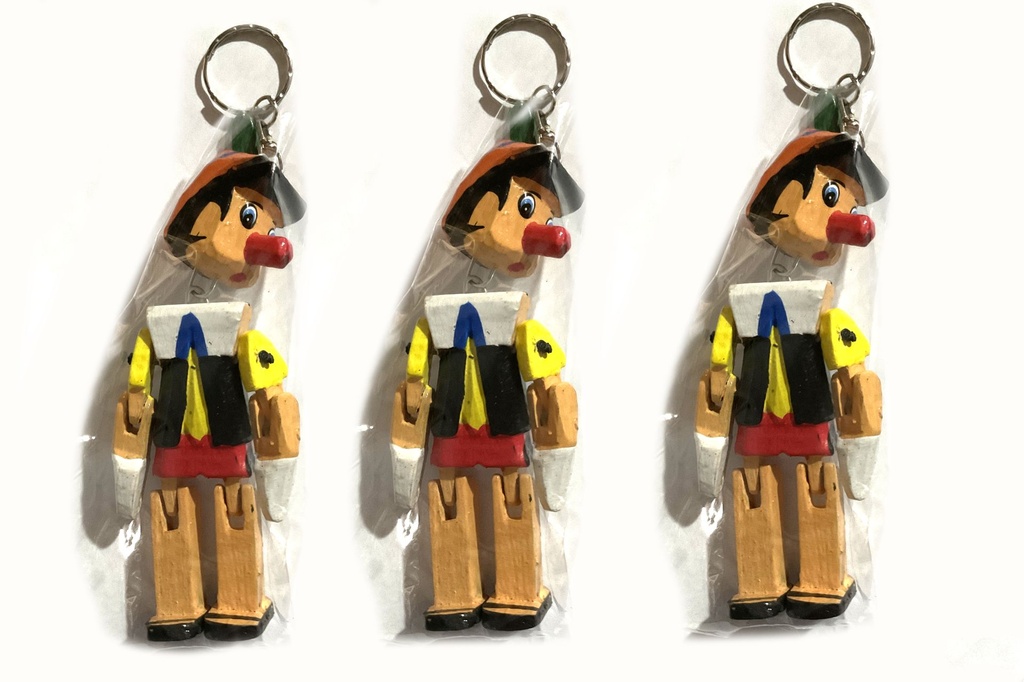 PORTACHIAVE PINOCCHIO LEGNO CM 10 